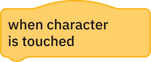 When character is touched